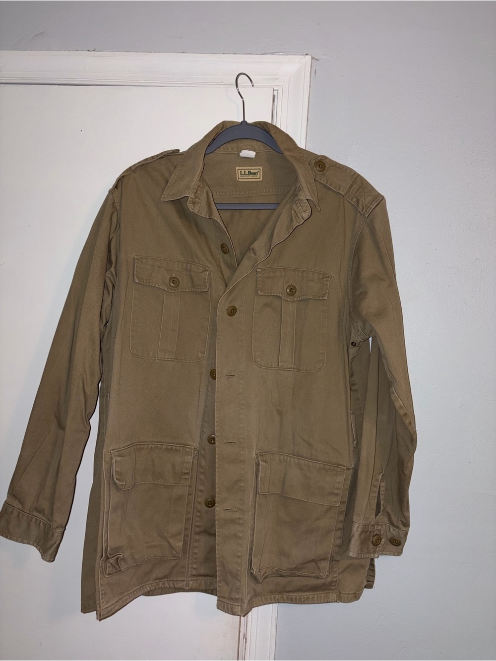L.L. Bean Men's Military-Style Field Jacket in Tan